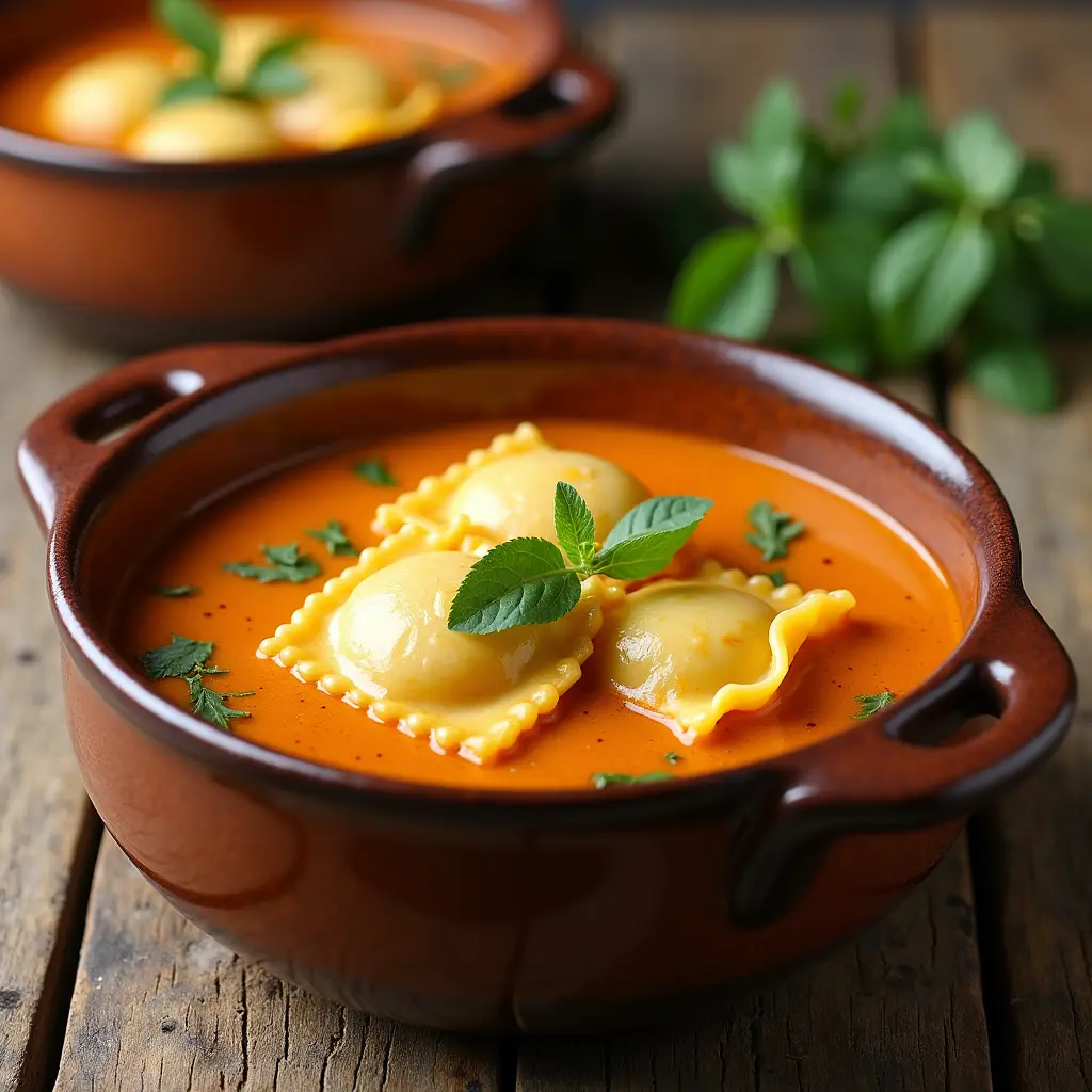 Creamy Tuscan Ravioli Soup