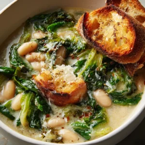 Creamy White Bean Escarole Soup