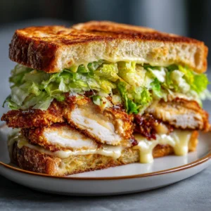 Crunchy chicken caesar sandwich (viral recipe)