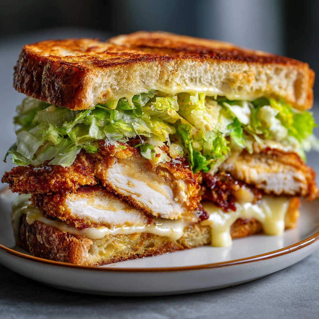 Crunchy chicken caesar sandwich (viral recipe)