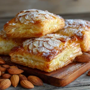 Custard Almond Puff Pastry Pockets Recipe