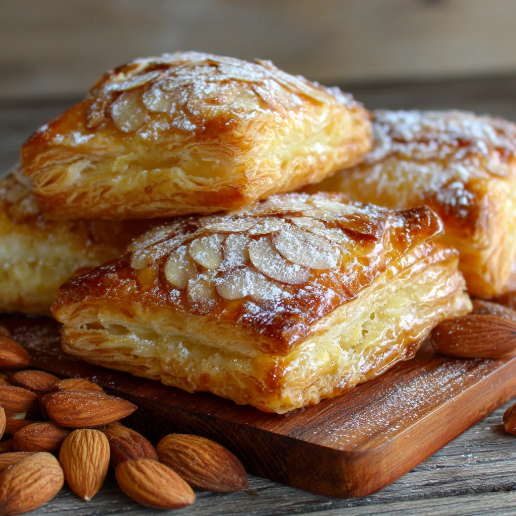 Custard Almond Puff Pastry Pockets Recipe