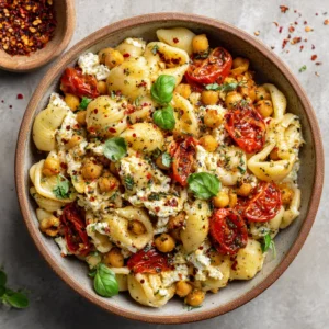 Easy Baked Feta Pasta with Chickpeas