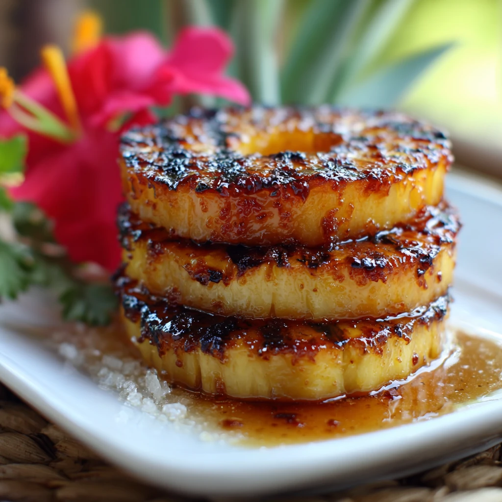 Easy Grilled Pineapple with Caramelized Brown Sugar