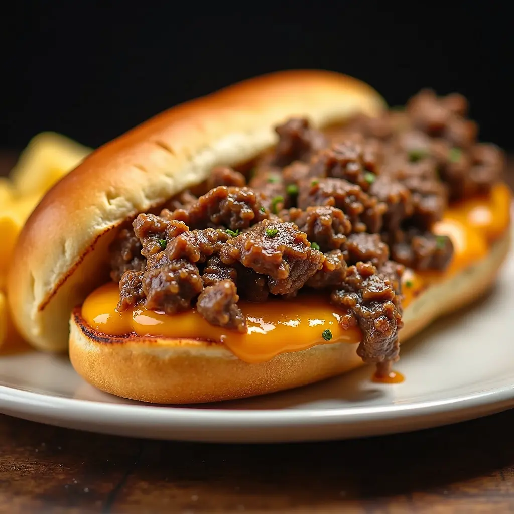 Ground Beef Philly Cheesesteaks