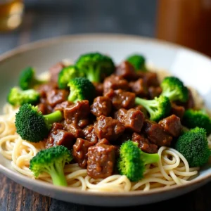 Honey Garlic Ground Beef and Broccoli