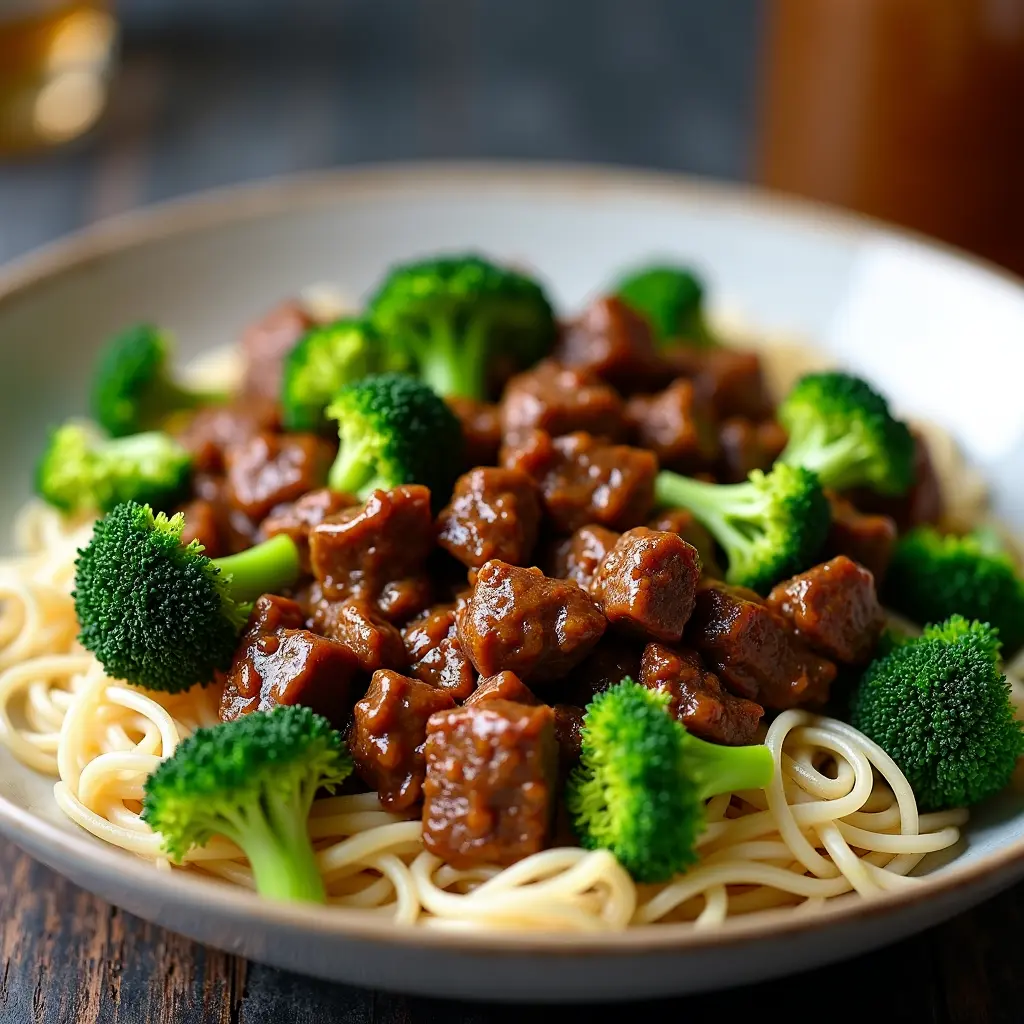 Honey Garlic Ground Beef and Broccoli