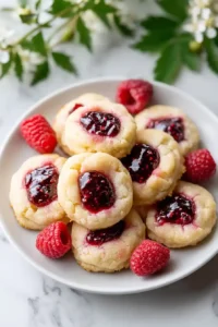 Jammy Cream Cheese Thumbprint Cookies