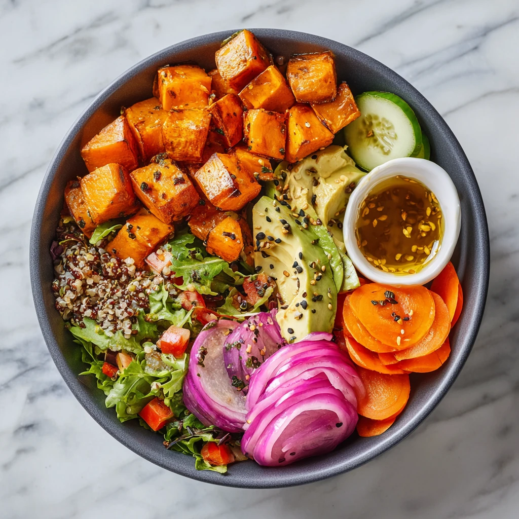 Miso Glazed Sweet Potato Buddha Bowl