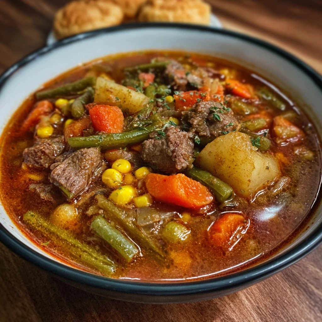 My Mom's Old Fashioned Vegetable Beef Soup