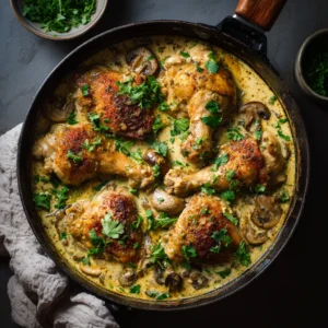 One-Skillet Creamy Coconut Milk Chicken Dinner