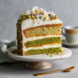 Pistachio Mascarpone Layer Cake