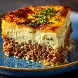 Savory Meat and Cheese Pie