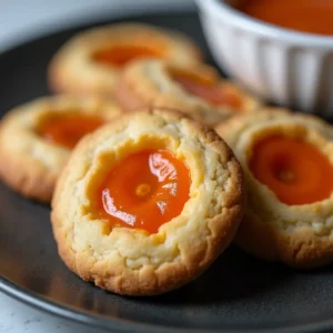 Spicy Cheesy Thumbprint Cookies