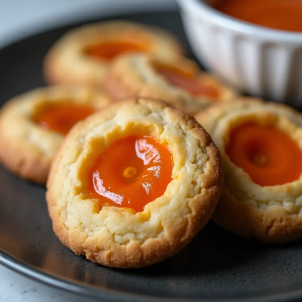 Spicy Cheesy Thumbprint Cookies