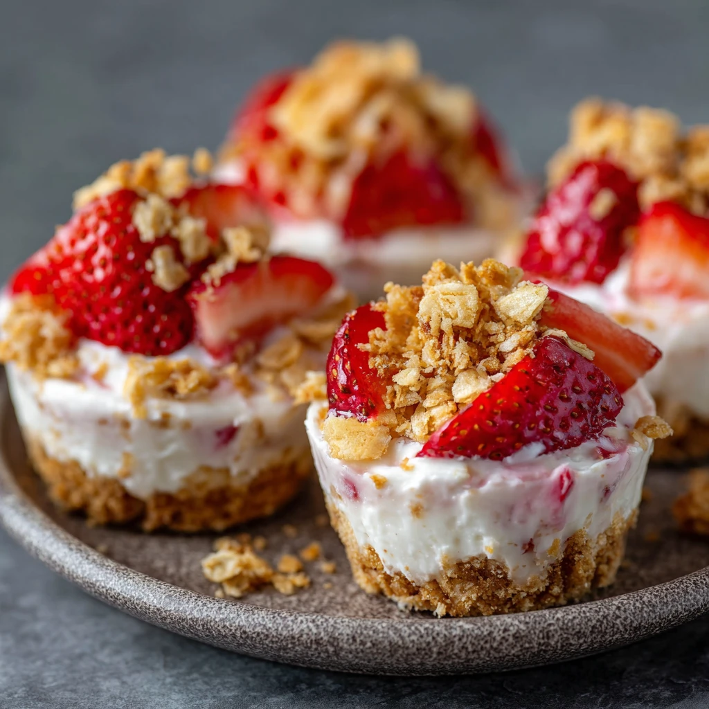 Strawberry Crunch Cheesecake Bites – Easy No-Bake Dessert Recipe