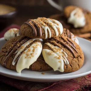 White Chocolate Dipped Gingersnap Cookies Recipe