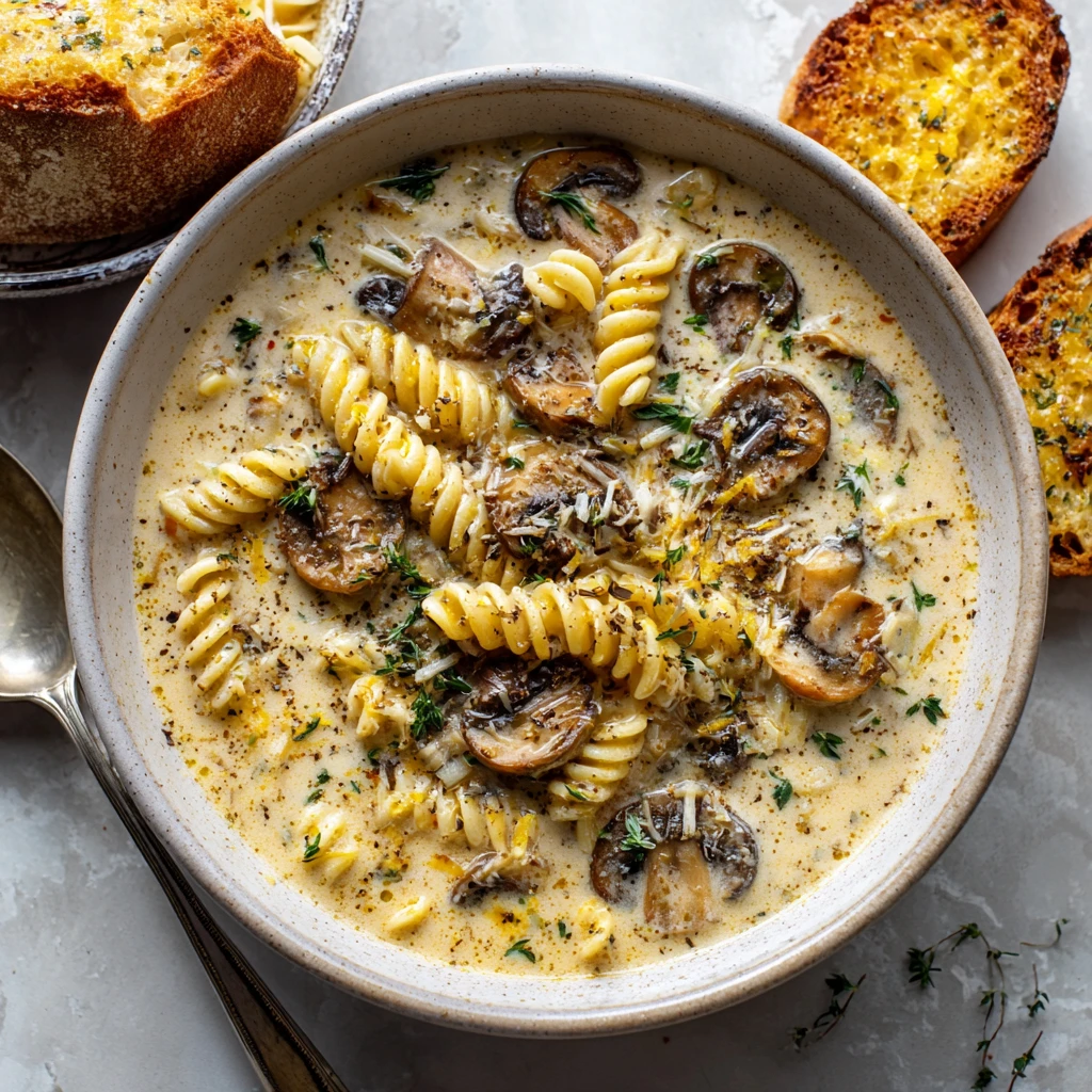 Cozy Creamy Mushroom Pasta Soup: A Comforting Delight