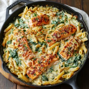Creamy Tuscan Salmon Penne