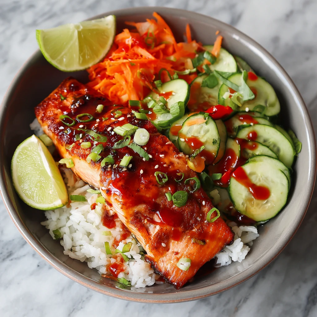 Irresistible Honey Sriracha Salmon Bowls Recipe