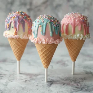 Irresistible Ice Cream Cone Cake Pops for Sweet Parties