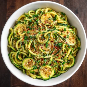 Quick Easy Garlic Parmesan Zucchini Noodles