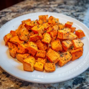 Roasted Cubed Sweet Potatoes