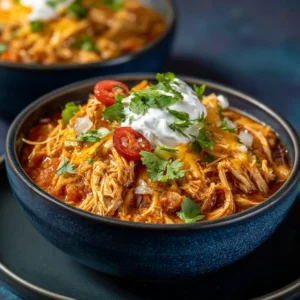 Slow Cooker Buffalo Chicken Chili (Easy & Spicy)