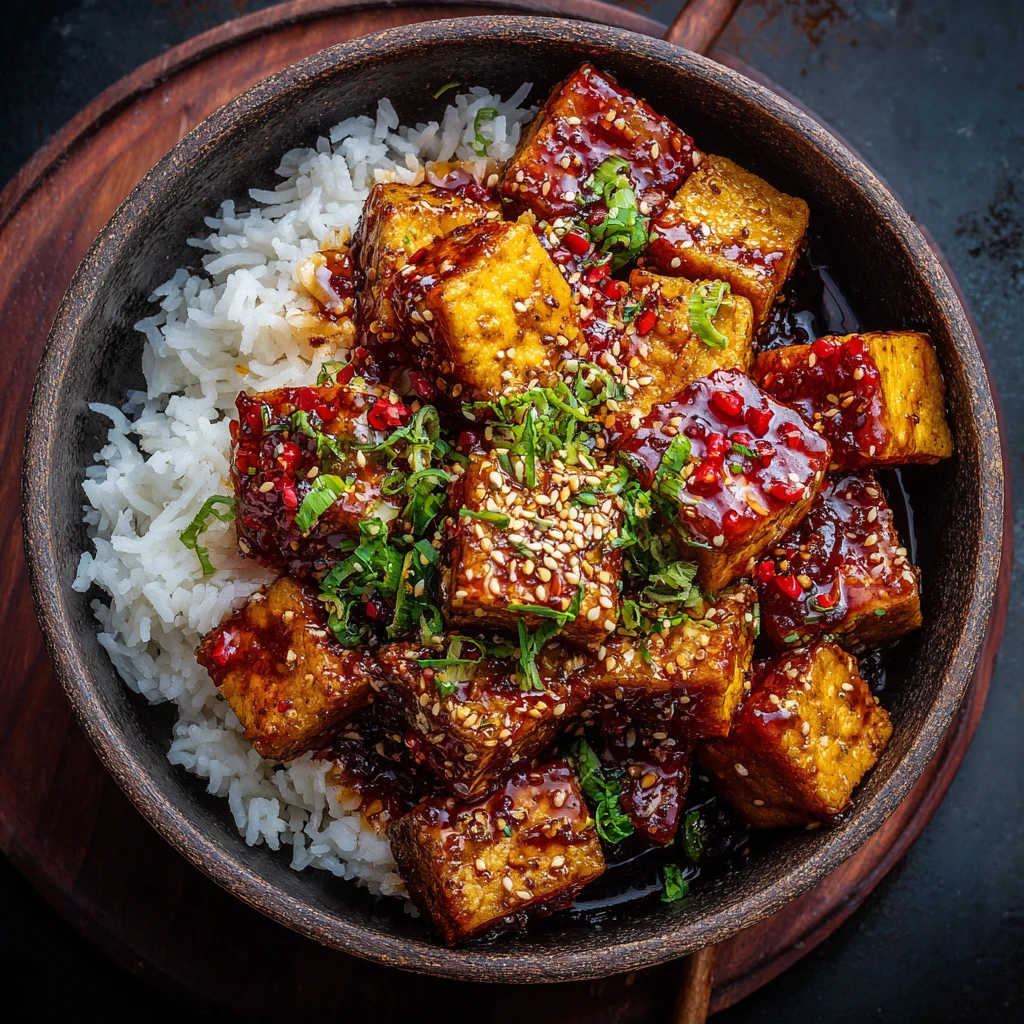 Spicy Honey Garlic Tofu