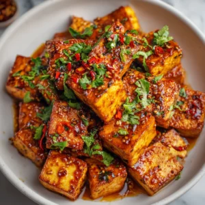 Spicy Honey Garlic Tofu