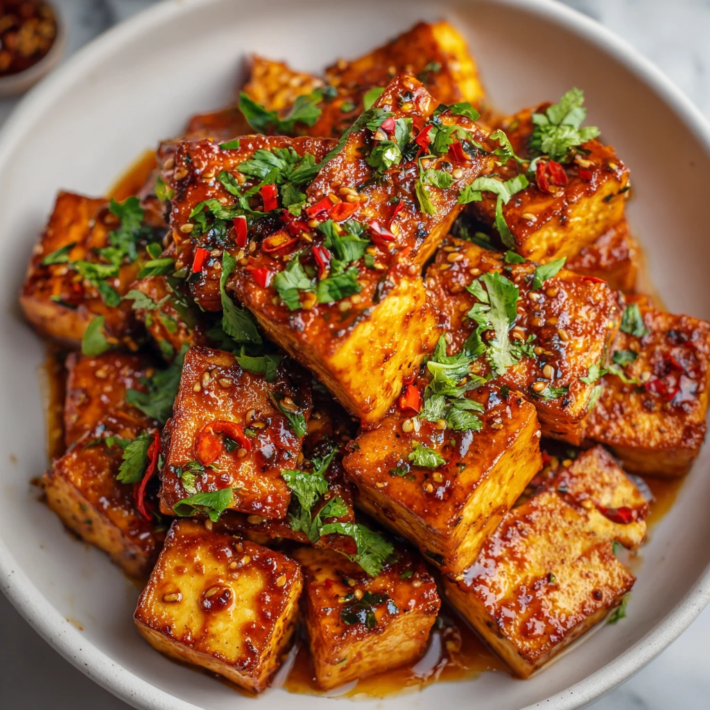 Spicy Honey Garlic Tofu