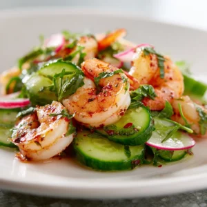 The Perfect Cucumber Shrimp Salad