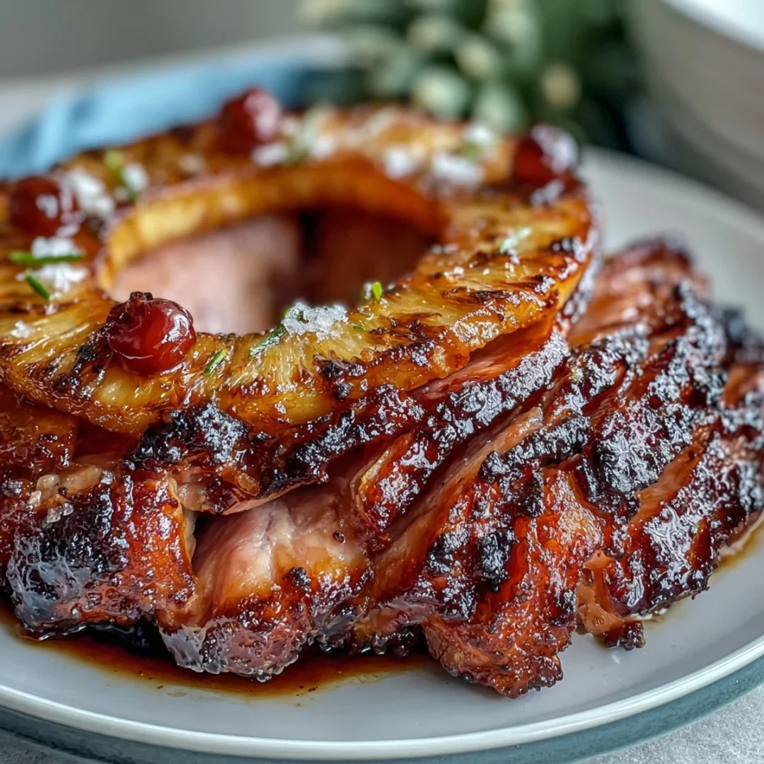 Festive Honey Glazed Ham with Pineapple