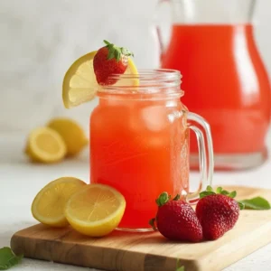 Homemade Strawberry Lemonade - Fresh & Sweet