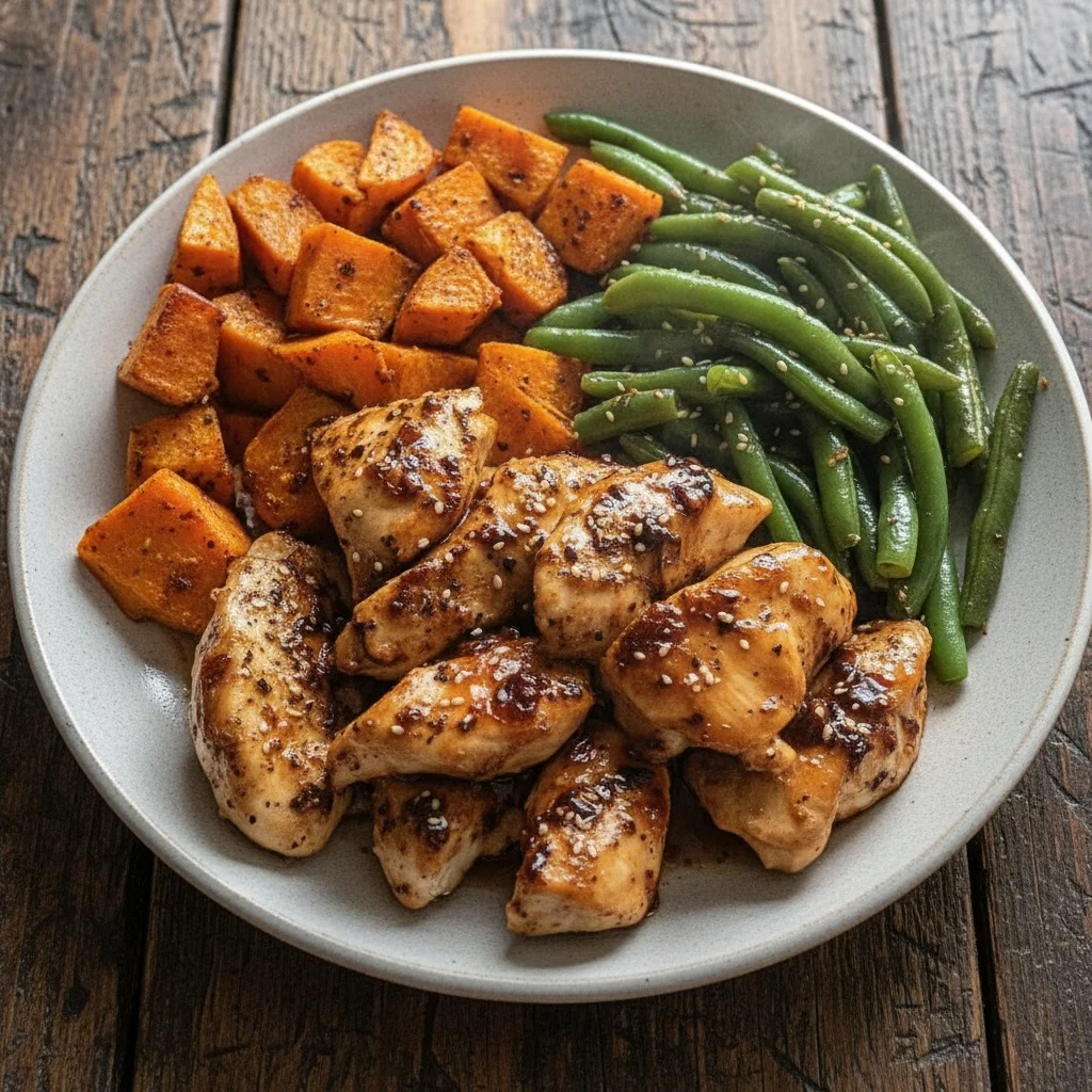 Honey Garlic Chicken and Sweet Potato