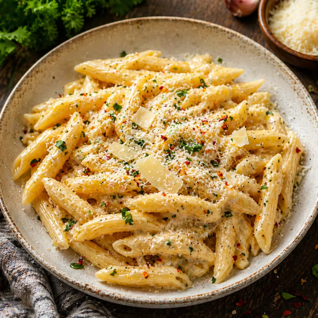 One Pot Creamy Garlic Pasta