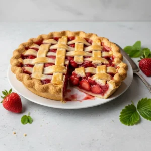 Strawberry Rhubarb Pie Recipe - cookwithelly.com