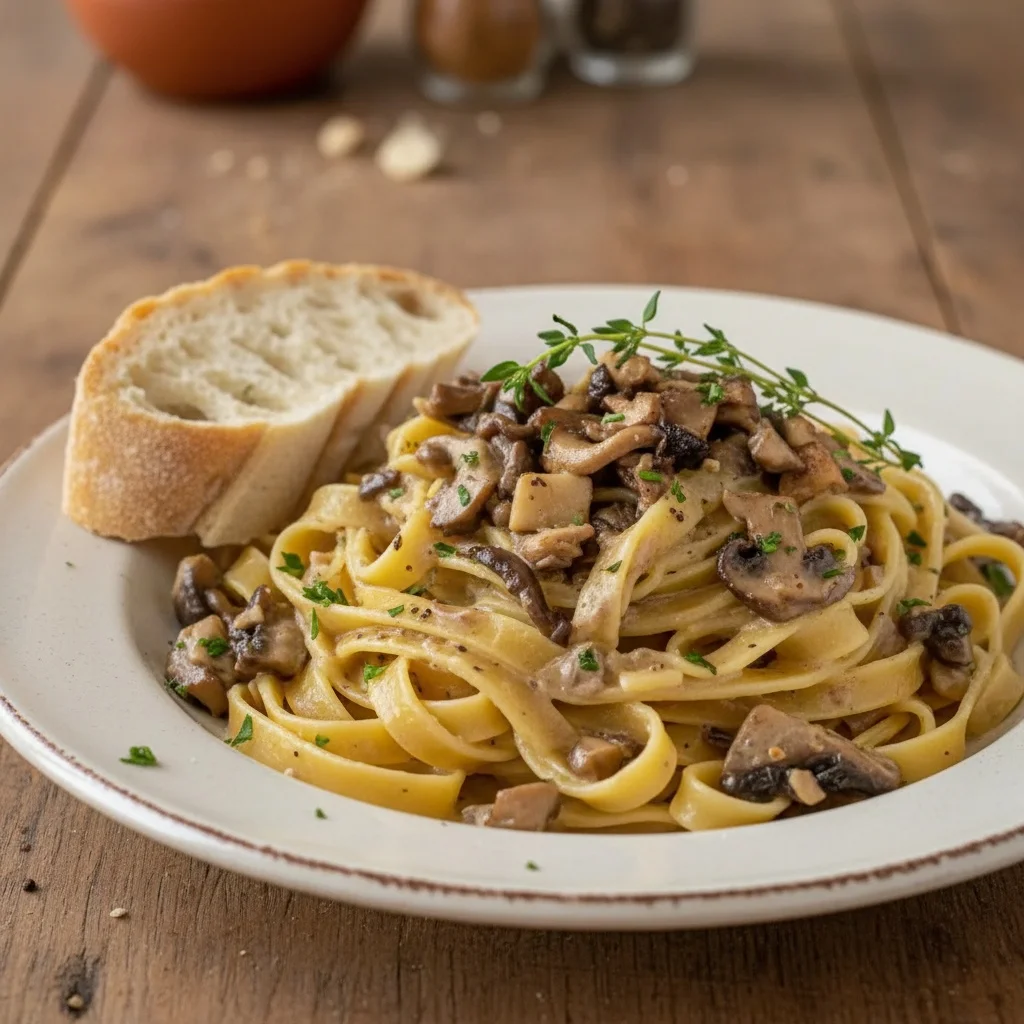 Tagliatelle with Morel Mushrooms and Cream