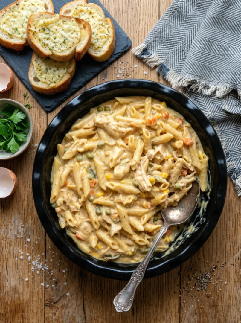 Crock Pot Chicken Pot Pie Pasta
