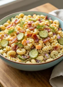 Irresistible Dill Pickle Bacon Pasta Salad Your Friends Will Love