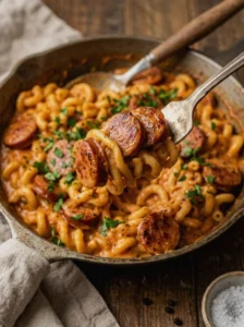 Jordan Hanger on Instagram: Creamy, Spicy Garlic Noodles with Sausage Recipe