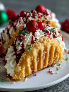 Christmas Cheesecake Tacos