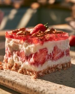Easy Pretzel Jello Salad for Summer Potlucks