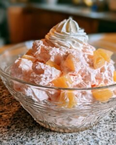 Fluffy Cottage Cheese Jello Salad with Pineapple and Whipped Topping