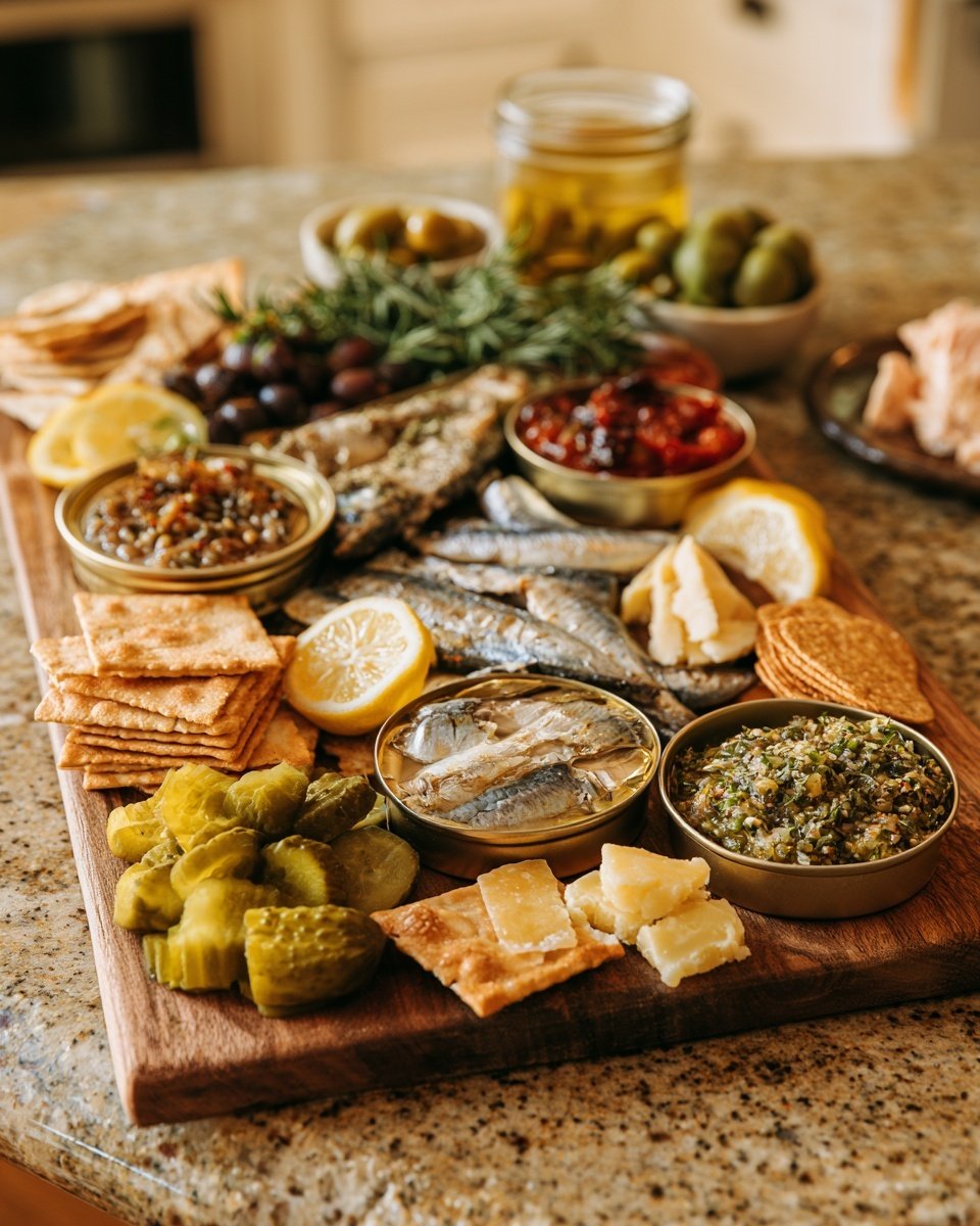 Tinned fish charcuterie board - 1