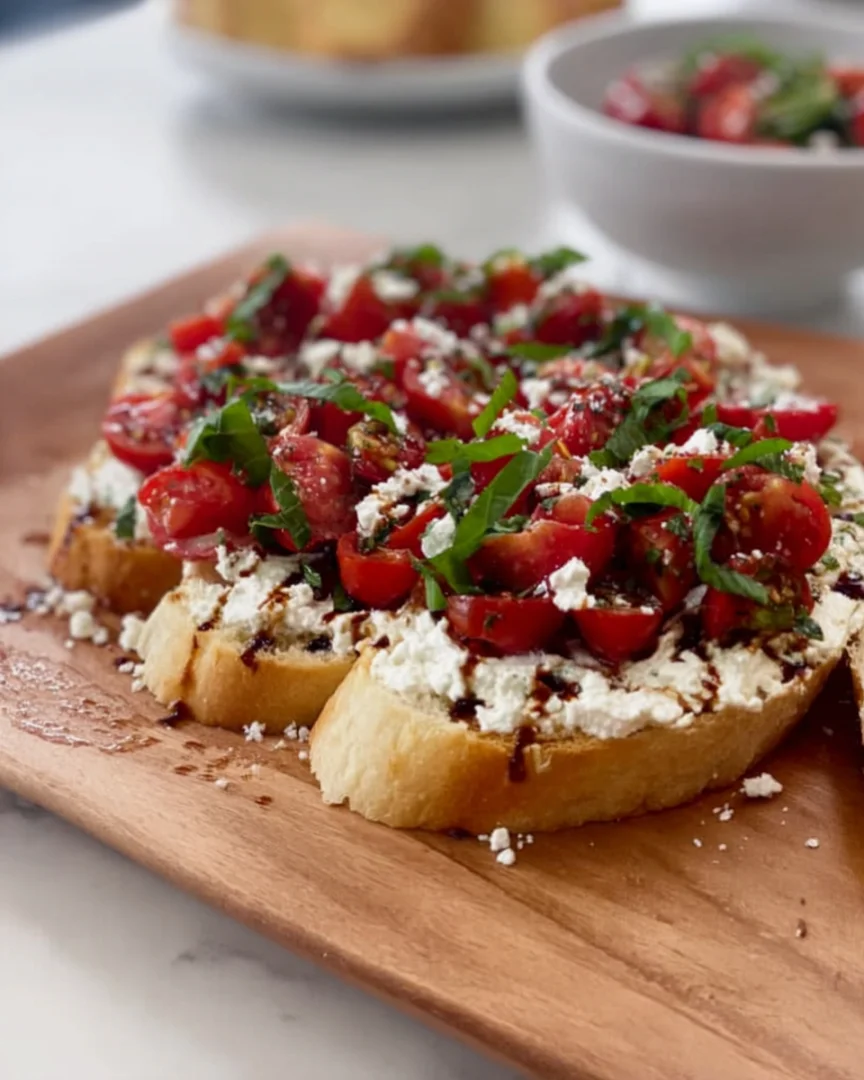 Greek Bruschetta with Feta Dip